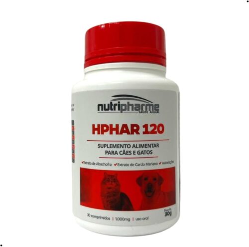 NUTRIPHARM Suplemento Alimentar Nutripharme Hphar 120 Para Cães E Gatos - 30 Comprimidos