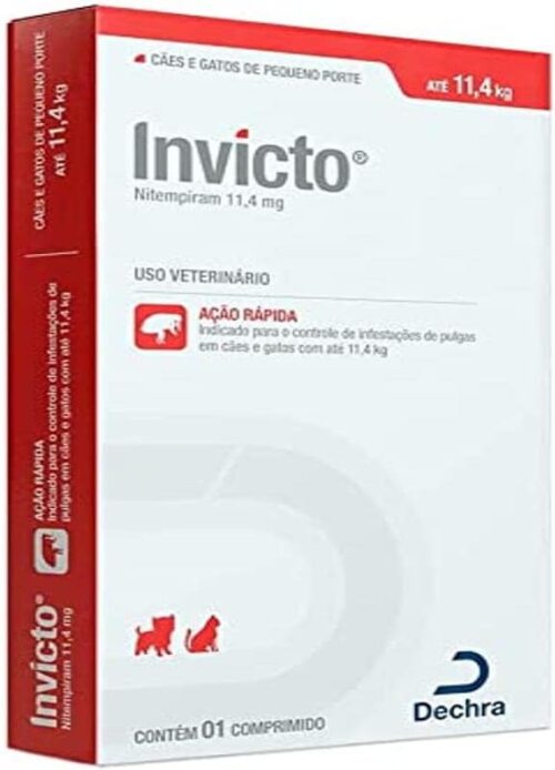 Dechra Antipulgas Invicto Cães Até 11 4 Kg - 1 Comprimido