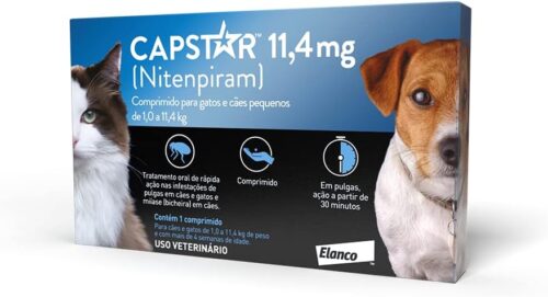 Capstar 11,4mg para Cães e Gatos de 1,0 a 11,4kg com 6 Comprimidos