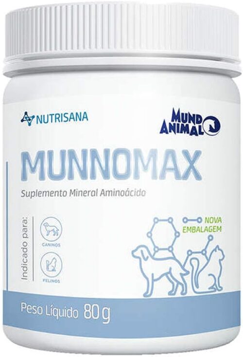 Mundo Animal Munnomax Nutrisana Para Cães E Gatos 80G Azul Claro