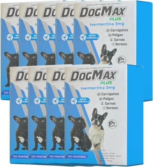 DogMax Plus - Ação 4 em 1 - Remédio para pulgas, carrapatos, vermes e sarna 36 Comprimidos 15kg