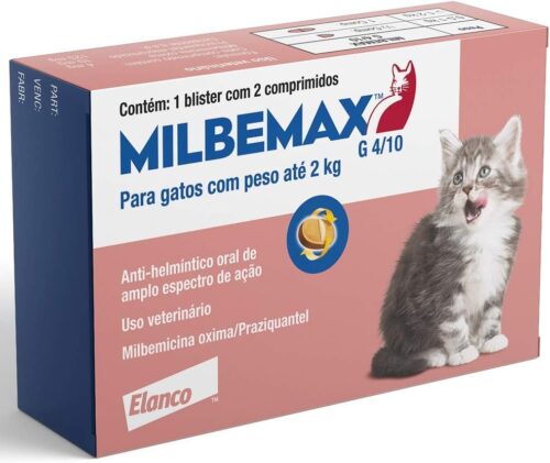 Milbemax G 4/10 Elanco para Gatos com Peso até 2 KG