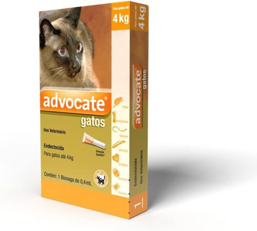 Antipulgas Advocate Bayer para Gatos de até 4kg - 1 Bisnaga de 0,4ml