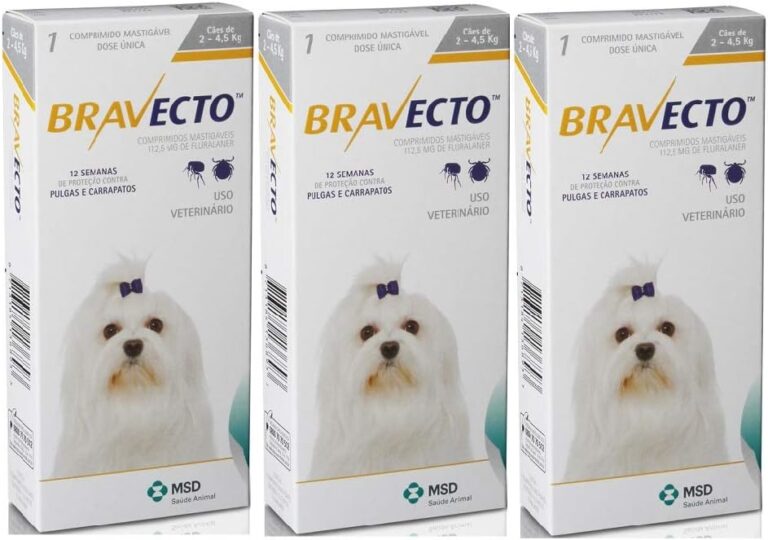 Antipulgas-E-Carrapatos-Bravecto-MSD-11125mg-Para-Caes-De-2kg