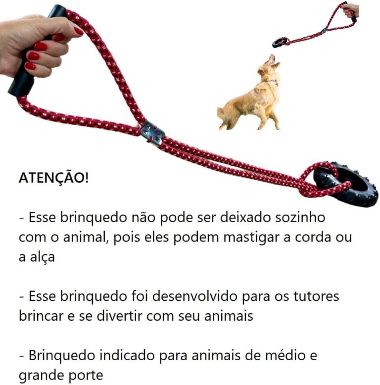 Brinquedo-Puxador-Cabo-De-Guerra-Com-Pneu-Forte-Para-Cachorro