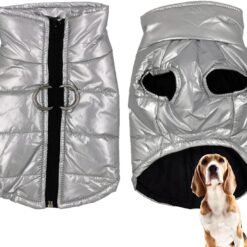 Casaco de cachorro quente,Jaqueta refletiva para animais de estimação com furo para arnês - Colete para cães casaco de inverno quente para cães de clima frio jaqueta para cães peque e Littryee