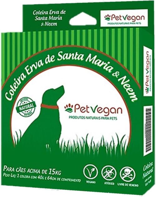 Coleira Para Cachorros, Acima de 15Kg,Coleira Erva de Santa Maria e Neem,Passeio e Viagem,Confortável e Resistente