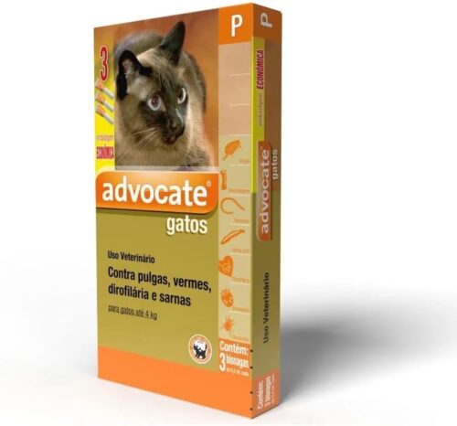 Combo Antipulgas Advocate para Gatos de até 4kg 0,4ml