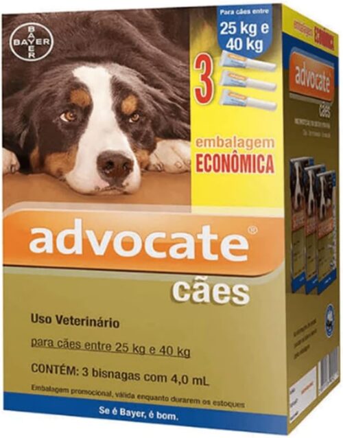 Combo Antipulgas Advogado Cães (4,0ML) 25 a 40KG