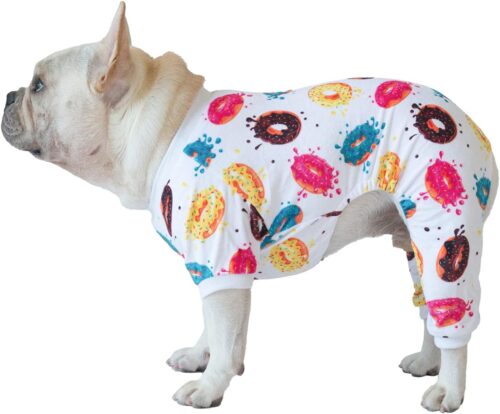 CuteBone Pijamas para cães e gatos, roupas para cães, roupas para animais de estimação, pijamas P180XS