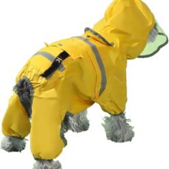 Dog Raincoat A roupa impermeável com capa de chuva para cachorrinhos é leve e adequada para cães de pequeno e médio porte (Color : A2, Size : Large)