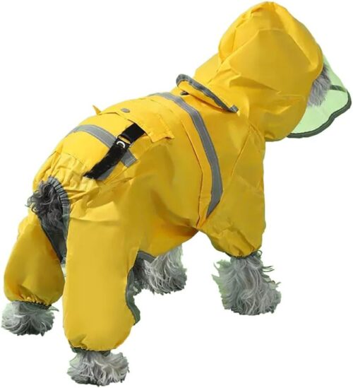 Dog Raincoat A roupa impermeável com capa de chuva para cachorrinhos é leve e adequada para cães de pequeno e médio porte (Color : A2, Size : Large)