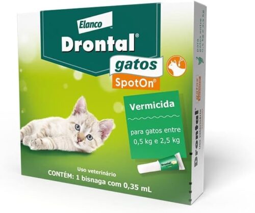 Drontal® Gatos Spot On® Vermífugo tópico para gatos de 0,5 Kg a 2,5 Kg