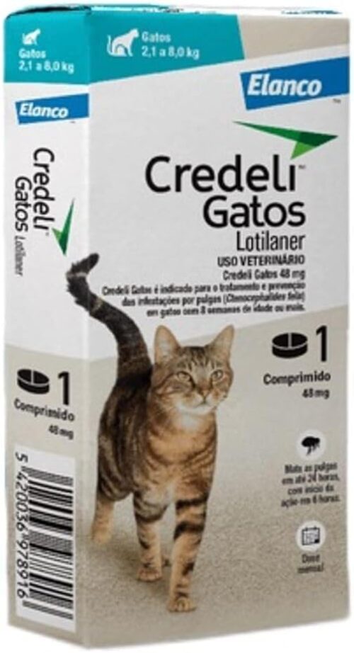 Elanco Credeli Antipulgas para Gatos de 2,1 a 8kg - 48mg