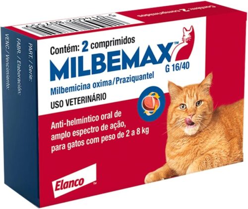 Elanco Milbemax G para Gatos 2 a 8kg com 02 Comprimidos