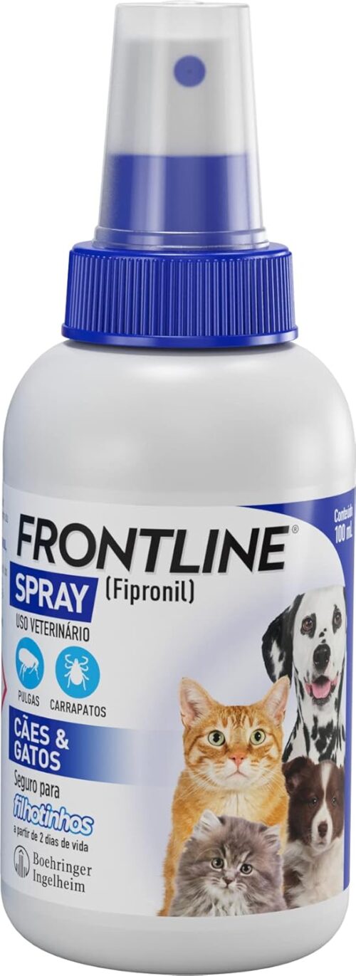 FRONTLINE Antipulgas e Carrapatos Spray para Cães e Gatos 100ml