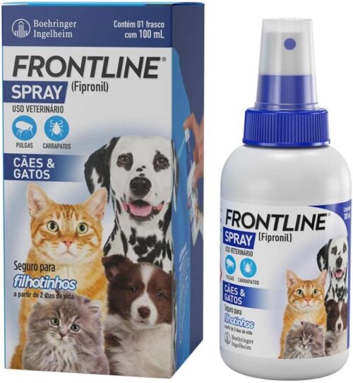 FRONTLINE SPRAY ANTIPULGAS E CARRAPATOS CAES E GATOS 100ML