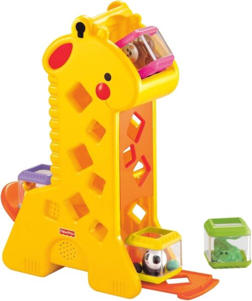 Fisher-Price, Girafa com Blocos Pick-A-Blocks, Com Atividades de Desenvolvimento, Sons e Músicas, Brinquedos para Bebês, A partir de 6 meses