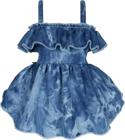 Fitwarm Vestido jeans para cães, tie dye, roupas para cães pequenos, meninas, roupas de verão para cães, azul, PPP