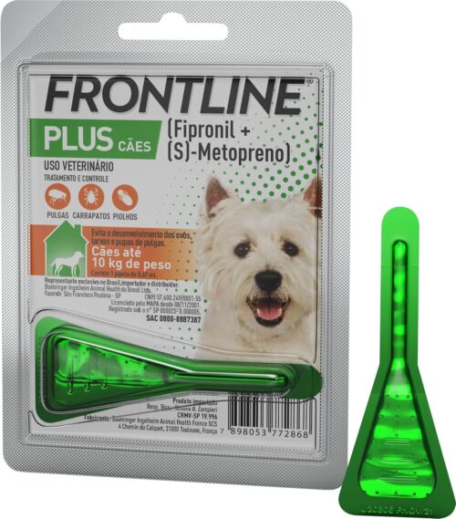 Frontline Antipulgas E Carrapatos Plus Para Cães De Até 10Kg