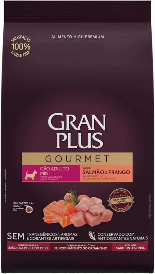 Granplus Ração Granplus Gourmet Para Cães Adultos De Porte Mini Sabor Salmão 10 1Kg