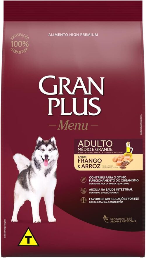 Granplus Ração Granplus Menu Cães Adultos Frango E Arroz 15Kg