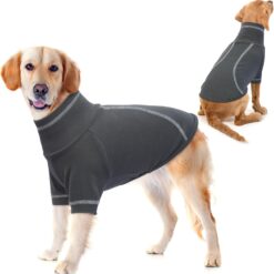 IDOMIK Casaco quente para cães, suéter para cães grandes, casaco de inverno para cães, colete aconchegante para neve, suéter de lã para cães grandes, pulôver macio, casaco de frio, roupas de inverno