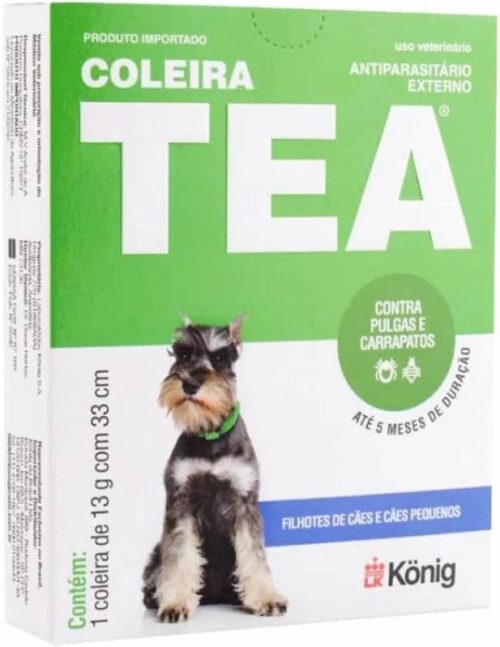 KONIG Coleira Tea 13G - Antipulgas E Carrapatos Para Cães - Pequeno Porte