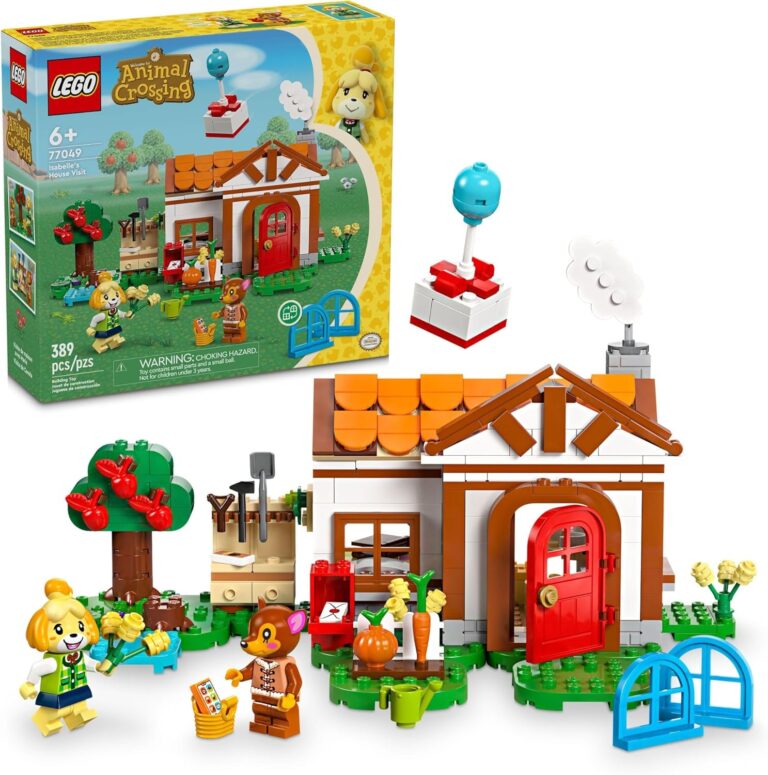 LEGO-Set-Animal-Crossing-77049-Visita-de-Isabelle-389-pecas
