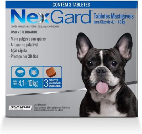 Nexgard Cães Antipulgas E Carrapatos 04 A 10 Kg - 3 Comprimidos