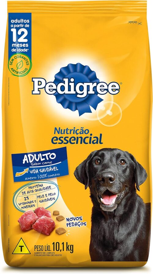 PEDIGREE Ração Nutrição Essencial Carne Para Cães Adultos 10,1kg