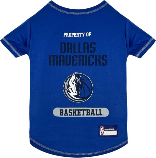 Pets First Linda camiseta de cachorro, PP - Camisa de cachorro e gato NBA Dallas Mavericks com logotipo do time de basquete. Uma roupa confortável e elegante mas durável para animais de estimação,