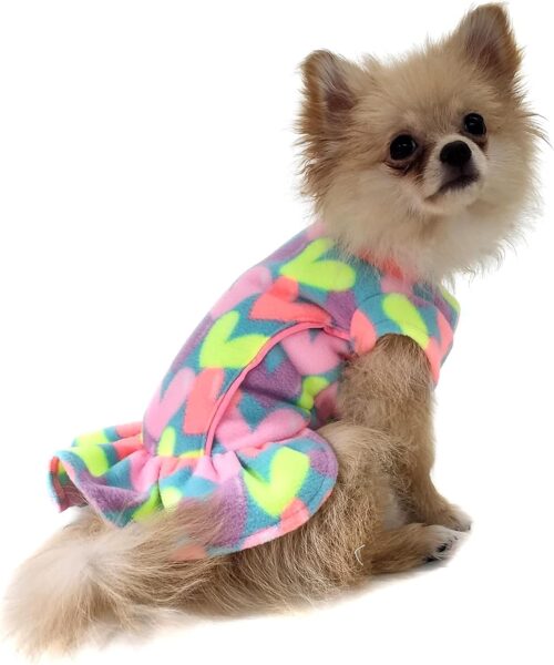 Pickorruchos Vestido Soft Para Cães Coração Marinho 0