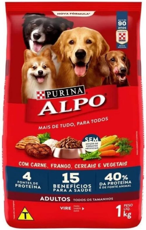 Purina Alpo Nestlé Purina Alpo Ração Seca Para Cães Receitas Caseiras Carne Grelhada Com Vegetais 1Kg