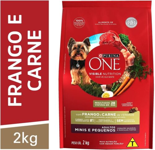 Purina ONE Nestlé Purina One Ração Seca Para Cães Adultos Minis E Pequenos Frango E Carne 2Kg