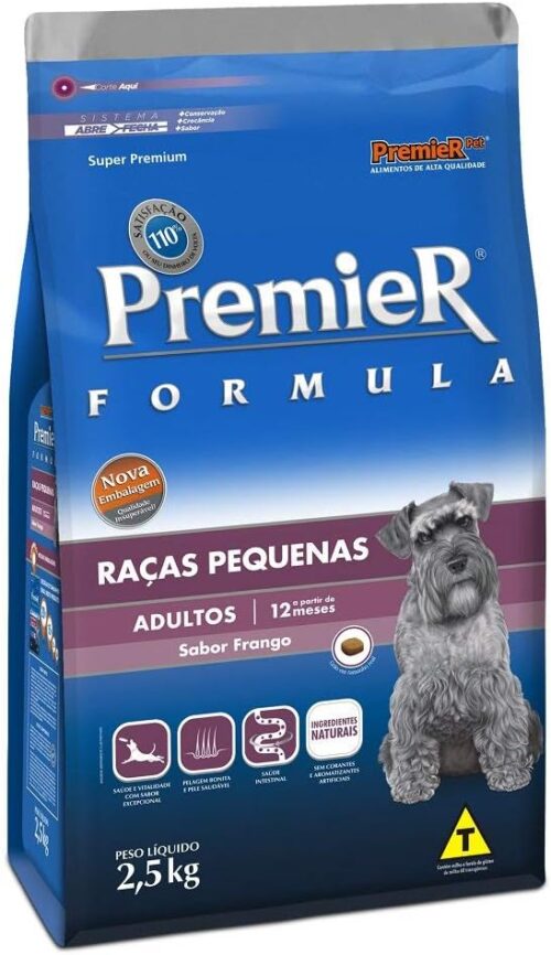 Ração Premier Fórmula para Cães Adultos de Raças Pequenas Sabor Frango, 2,5kg Premier Pet Raça Adulto,