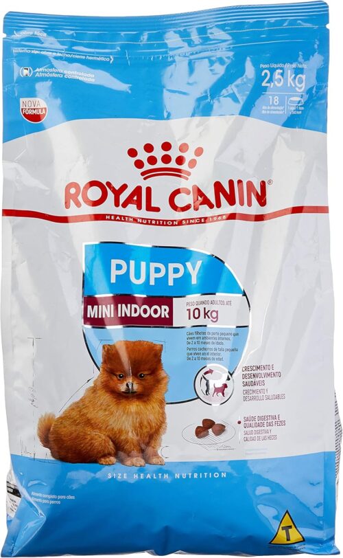 Ração Royal Canin Mini Indoor Junior Cães Filhotes 2,5Kg - Sabor Outro