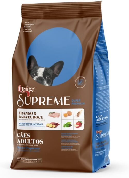 Ração Supreme Quatree para Cães Adultos de Porte Pequeno Sabor Frango e Arroz 3kg