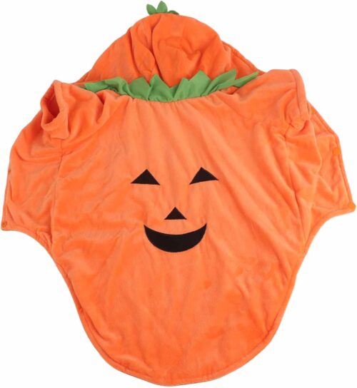 Roupa de abóbora de Halloween para cães fofa, quente, para cães médios e grandes, outono e inverno (2GG)