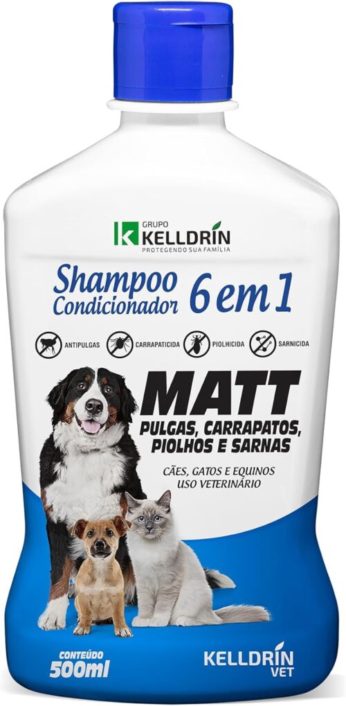 Shampoo Antipulgas kelldrin Carrapatos Piolho Sarna Matt