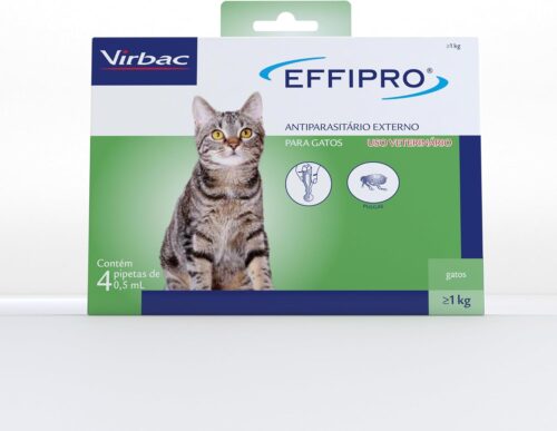 Virbac Effipro Antipulgas e Carrapatos para Gatos C/ 4 Pipetas