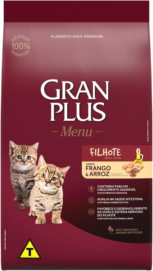 Granplus Ração Para Gatos Filhotes Gran Plus Frango E Arroz 1Kg