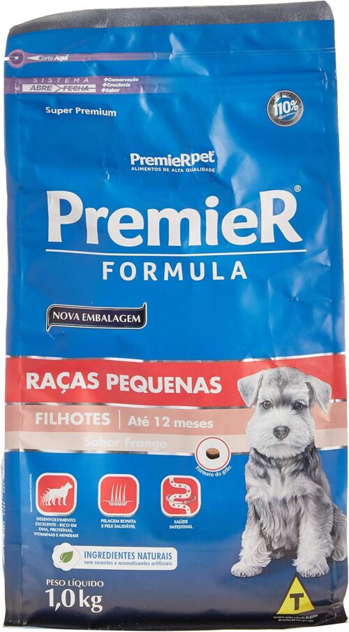 Ração Premier Fórmula para Cães Filhotes de Raças Pequenas Sabor Frango 1kg Premier Pet Raça Filhotes, Sabor Frango