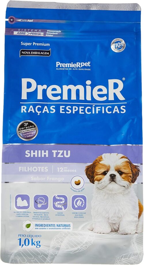 Ração Premier Raças Específicas Shih Tzu para Cães Filhotes - 1kg Premier Pet