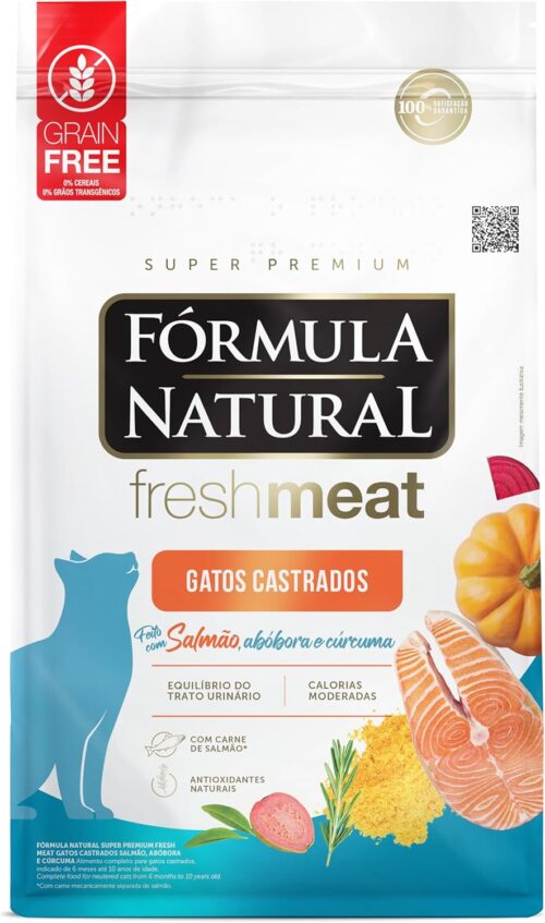 Adimax Ração Fórmula Natural Freshmeat Para Gatos Adultos Castrados Sabor Salmão 1Kg