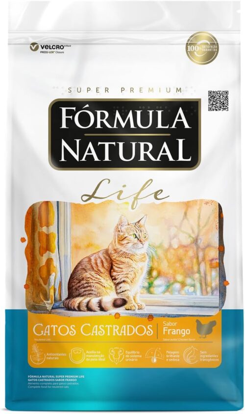 Adimax Ração Fórmula Natural para Gatos Castrados Sabor Frango 7kg