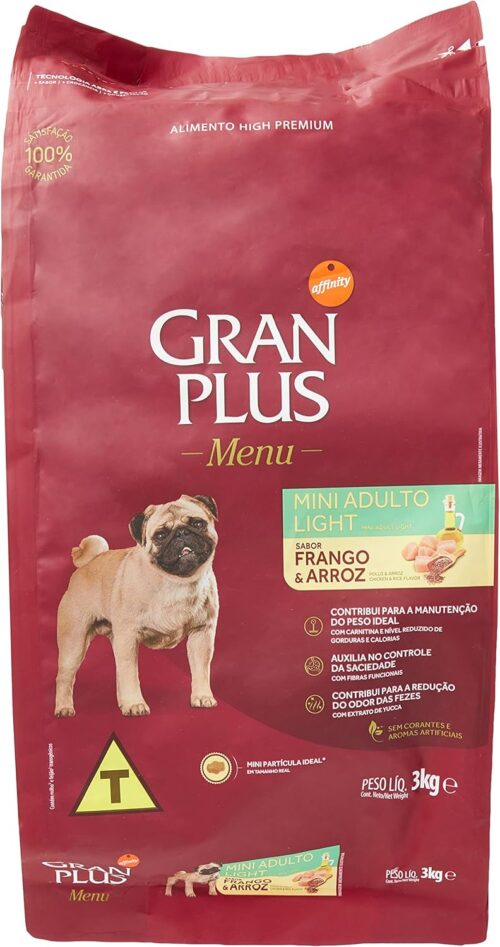 Affinity RAÇÃO GRAN PLUS MENU CÃO AD LIGHT MI 3KG