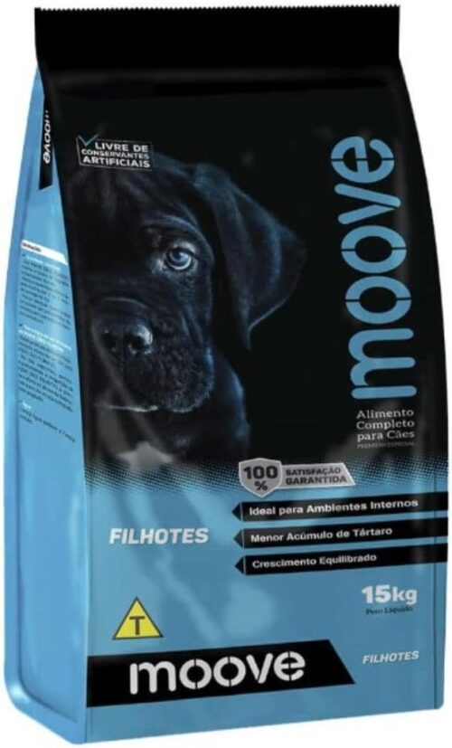 Alimento Completo Moove Premium Ração Para Cães Filhotes Sabor Frango 15Kg ou 3K (15Kg)