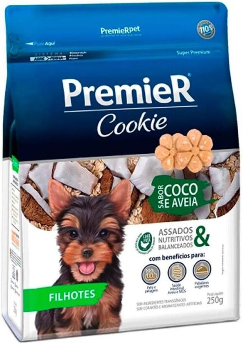 Biscoito Cães Filhotes Frutas Coco E Aveia 250g Premier