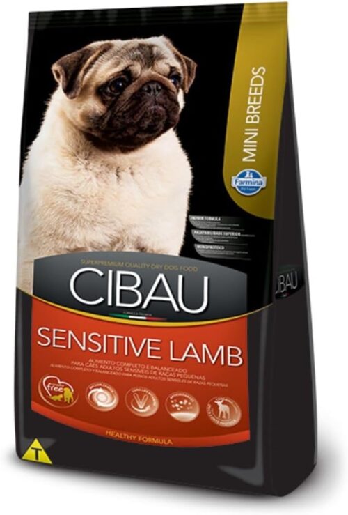 Farmina Cibau Sensitive para Cães Adultos de Raças Mini e Pequenas Sabor Cordeiro 3Kg